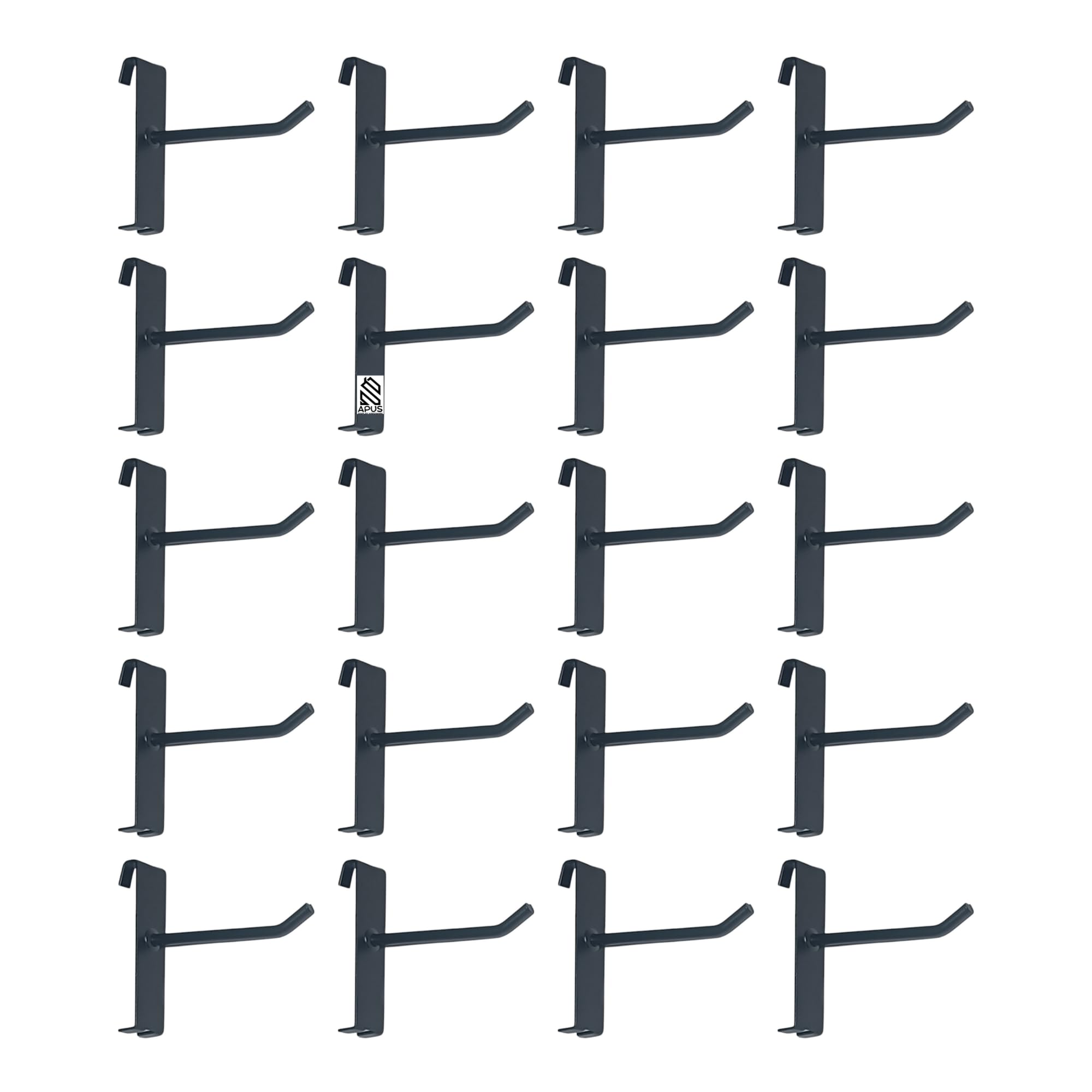 APUS 4" 20 Pcs Mesh Gridwall Display Hooks for Display & Hanging | Heavy Duty Steel Hooks for Mobile, Garment & Grocery Shops, Display Showrooms and Utility (Black Powder Coated, 4 Inch)-image-30