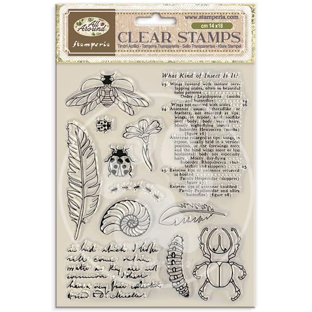 Stamperia - Acrylic Stamp for Scrapbooks, Albums, Cards, Bullet Journals and More, Transparent, Long Lasting, Easy to Clean, Perfect for Crafts and Gifting (All Around)