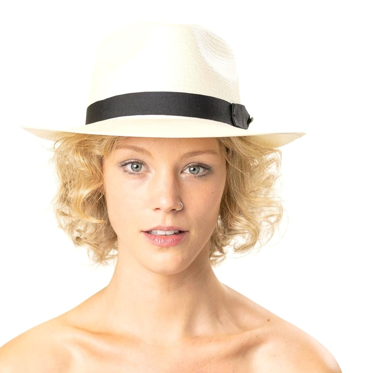 Stetson Cappello Bogart Telida Toyo Uomo Donna Fedora Nastro Gros-Grain Paglia Primavera Estate