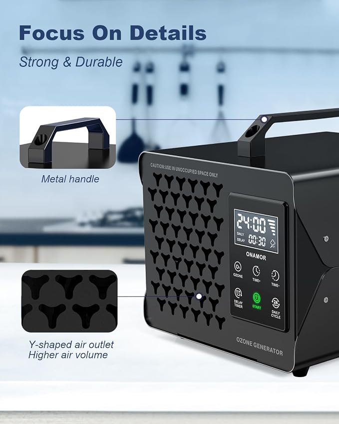 Generator de Ozono Digital Odor Eliminator 200,000mg miniatura 7