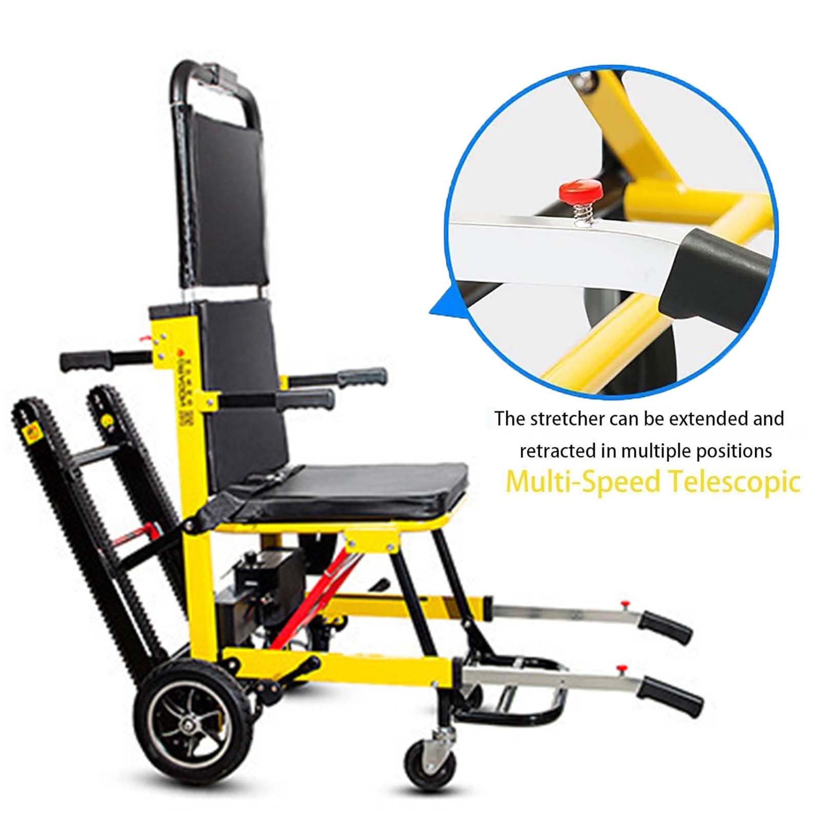 Montascale Elettrico Cingolato Portatile Montascale Pieghevole per Sedia da Scalatore Sedia A Rotelle per Salire Le Scale può Salire E Giù per Le Scale per Disabili E Anziani