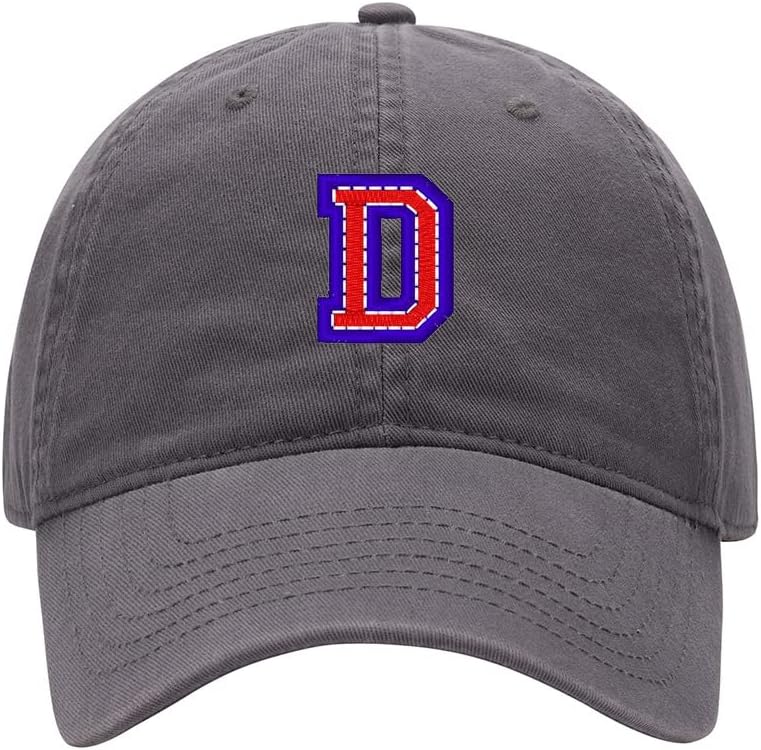 Baseball Cap Men Design Letter D Embroidered Washed Cotton Dad Hat Baseball Caps
