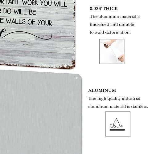 Vista 46 de LUIJORGY Letrero de metal con letras familiares con texto en inglés «The Mountains Are Calling And I Must Go», letrero de aluminio vintage