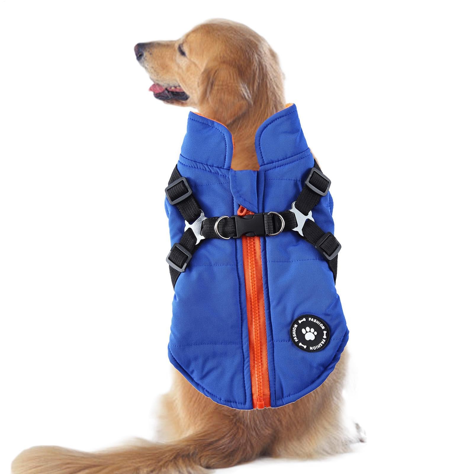 Dog Winter Coat, Waterproof Winter Coat for Small Dogs, Warm Zip Up Dog