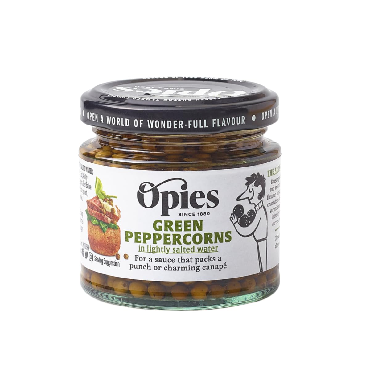Green Peppercorns in Lightly Salted Water, 115g – Vibrant, Aromatic Flavour for Steaks, Peppercorn Sauces, Thai Curries, Soups & Salads.