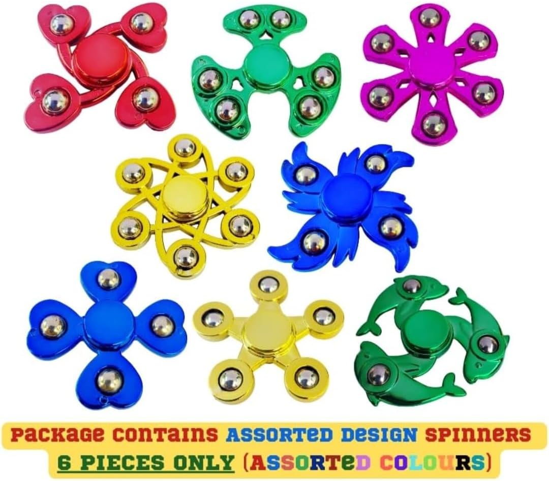 High Speed Metal spinnar Rondom deszin Multicolur (Pack of 6)