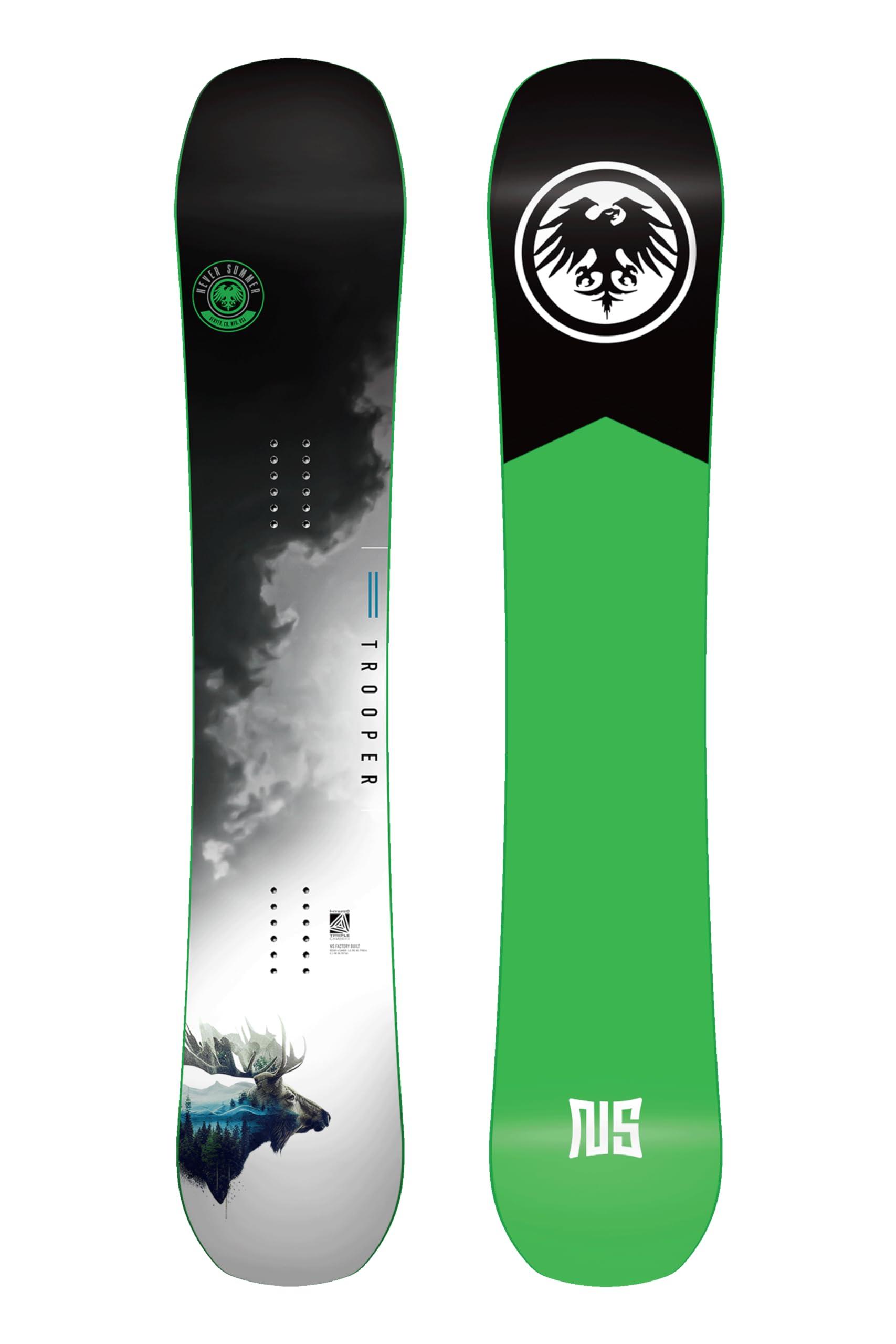 Never Summer Trooper Triple Camber Hybrid Men's All-Mountain Snowboard