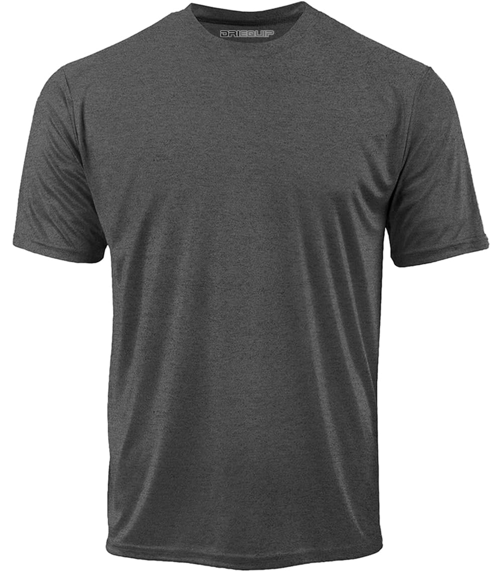 DRIEQUIP Men's Big & Tall Short Sleeve Moisture Wicking Athletic T-Shirts XS-6XL and Tall Sizes — view 38