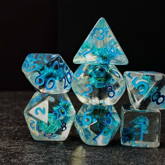 Miniatura 8 de Sage's Portal Cantrips - Juego de dados DND de resina de borde redondo, 7 piezas, juego de dados poliédricos DND para Dungeons and Dragons D&D RPG