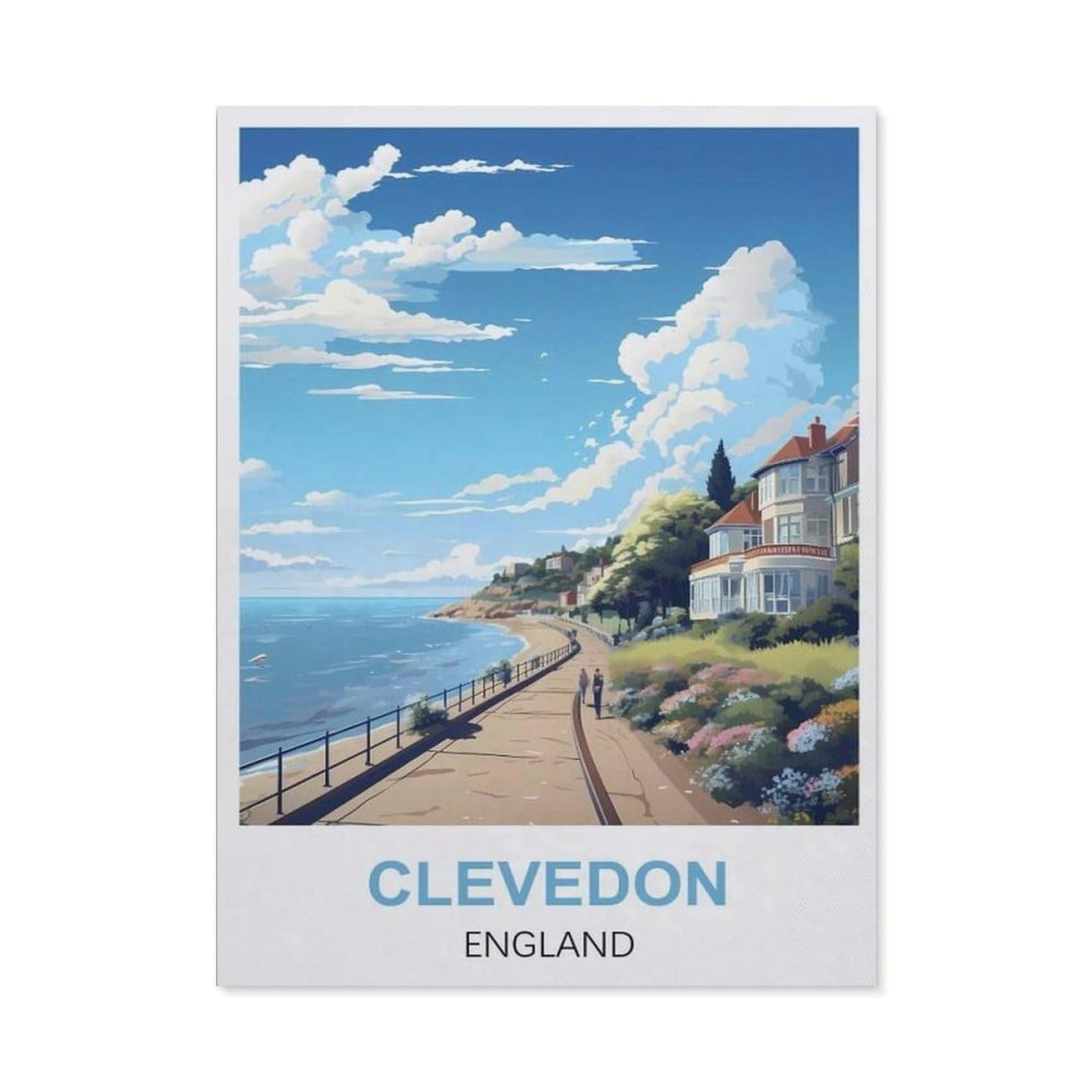 Tin Sign，Clevedon England(30x40cm）