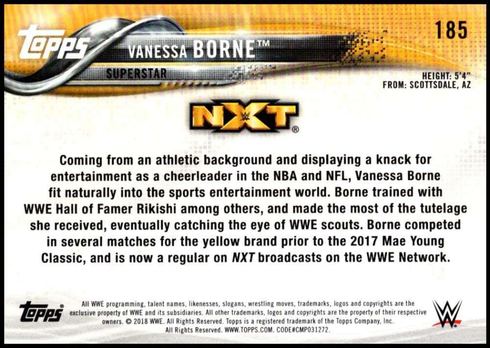 Amazon.com: 2018 Topps WWE Then Now Forever Wrestling #185 Vanessa