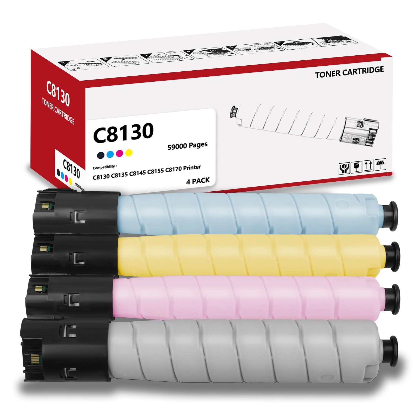 C8130 Kaseta z tonerem o bardzo dużej pojemności, kompatybilna z Xerox 006R01746 006R01747 006R01748 006R01749 zamiennik dla drukarki AltaLink C8130 C8135 C8145 C8170 4 Opakowanie czarny cyjan żółty