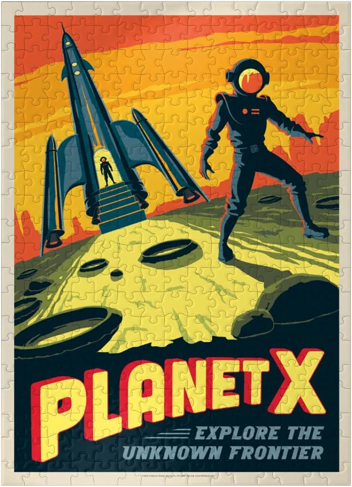 MyPuzzle Planet X, Vintage Poster - Premium 1000 Piece Jigsaw Puzzle for Adults