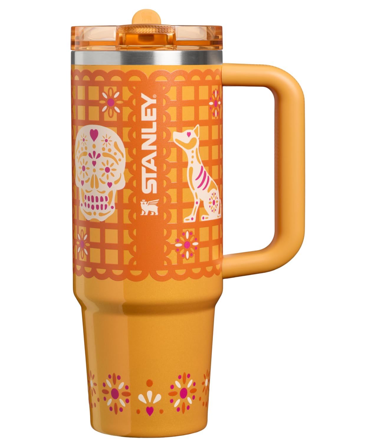 Quencher ProTour Flipstraw Tumbler, 30 oz, Marigold Papel Picado