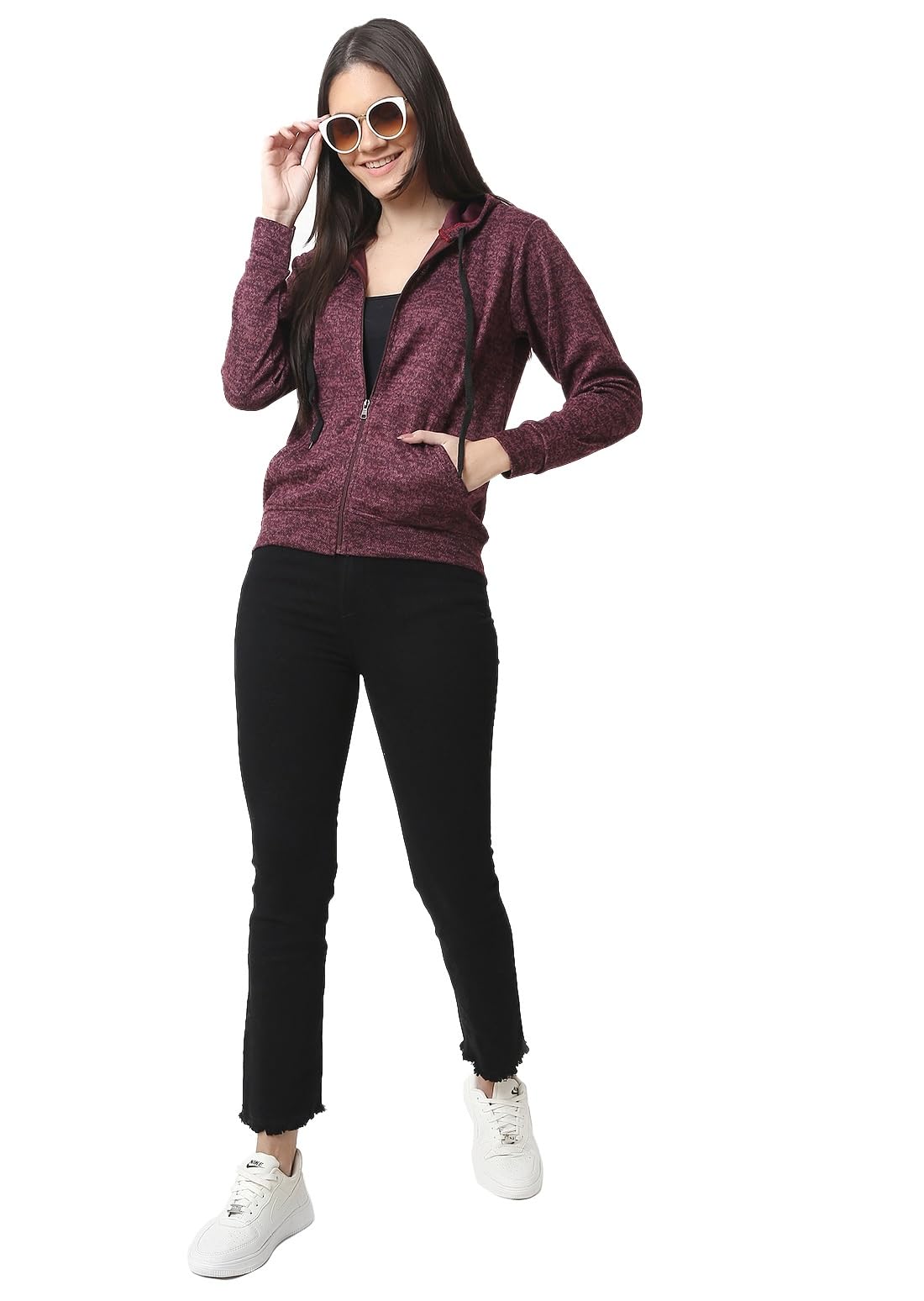 Hooded Sweatshirt. Winter wear Woolen Hood for Men & Women. Full Sleeve Zipper Sweatshirt Jackets.-picture-48