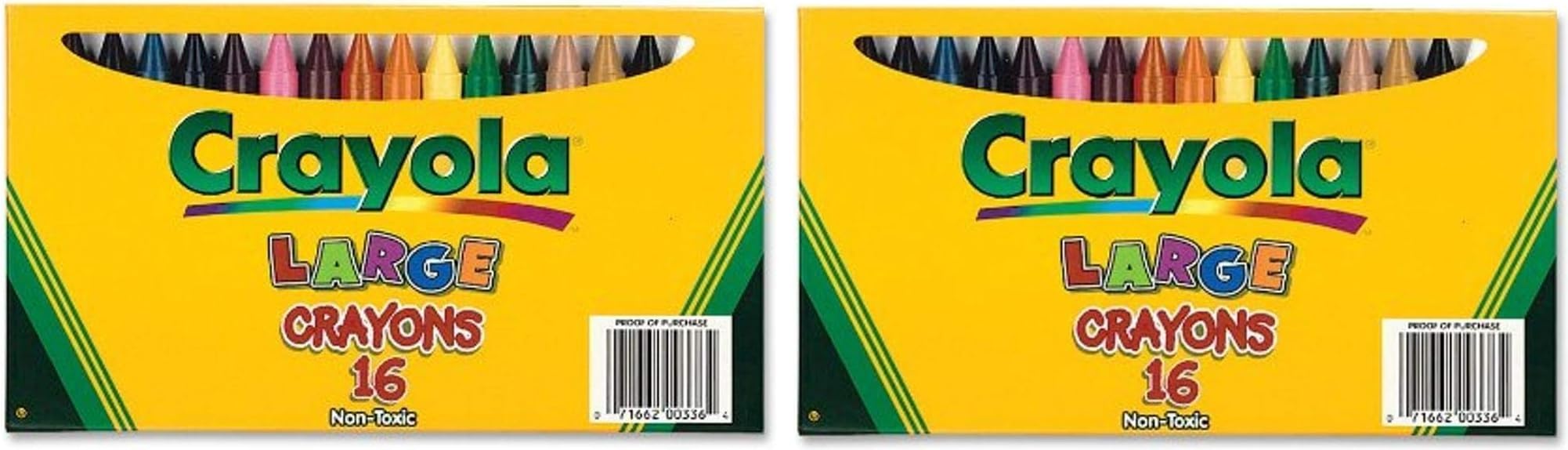 Crayola Large Crayons, Classic Colors, 16 Count (Pack of 2)