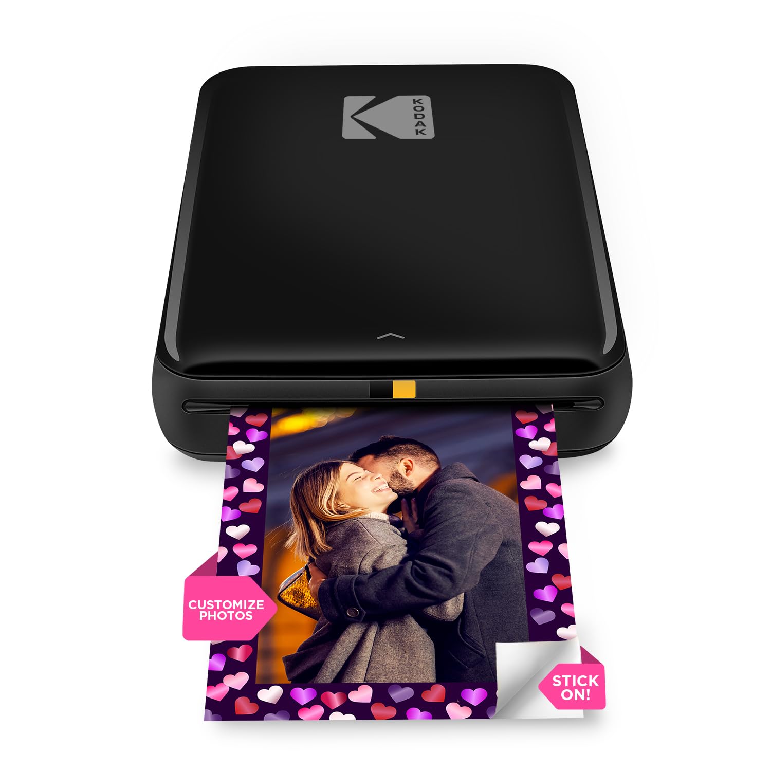 KODAK Step Instant Smartphone Photo Printer - Portable Mini Color Wireless Mobile Printer - Zink 2x3 Inch Sticky-Back Photos - Bluetooth Compatible with iOS & Android Devices - Fun Editing App - Black