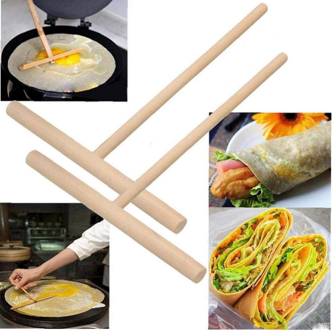 Amazon｜クレープ用トンボ 木製 丸 パンケーキ クレープ