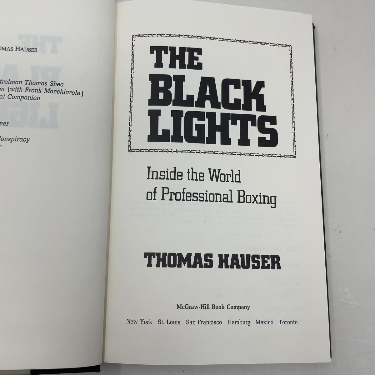 The Black Lights: Inside the World of Professional Boxing