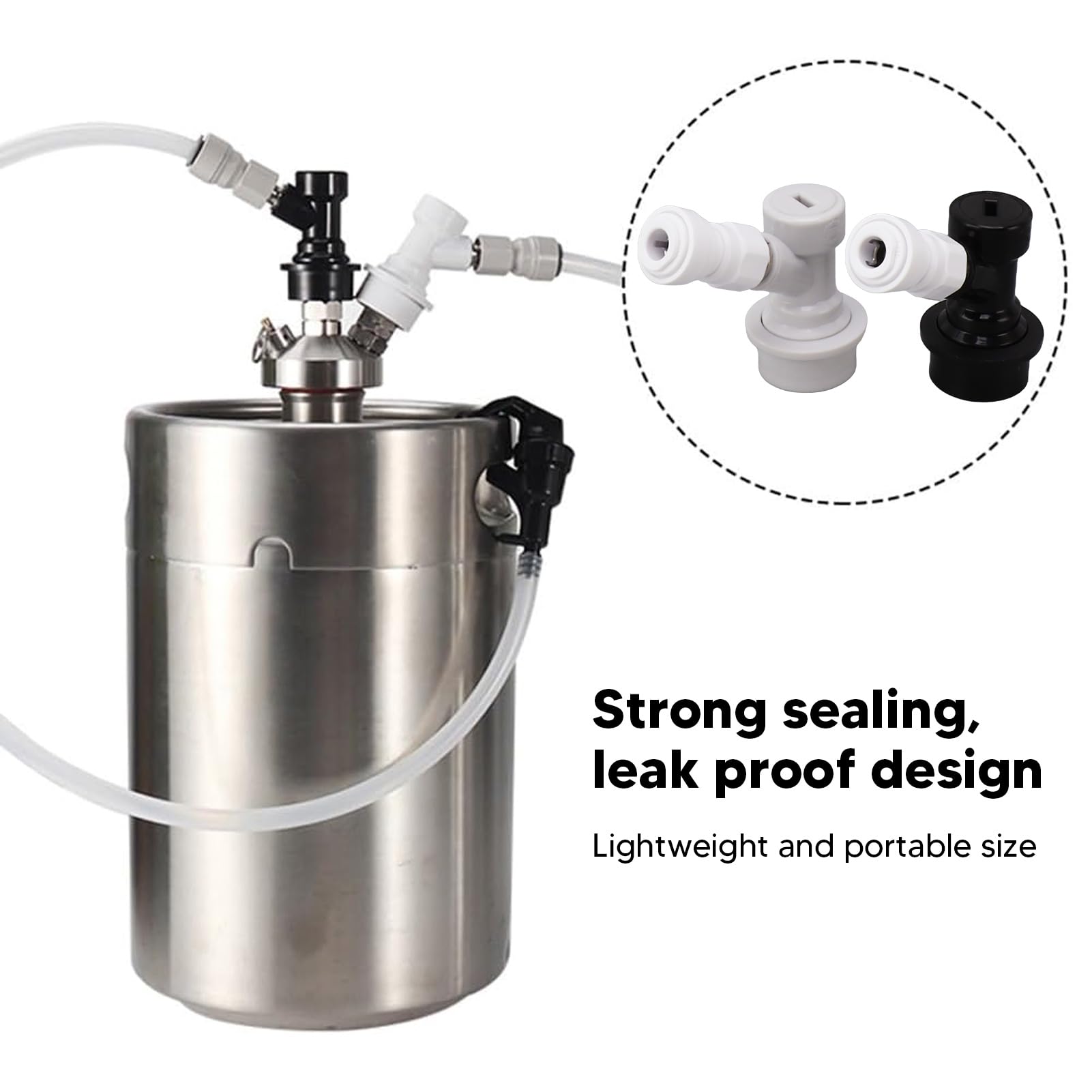 Distributore di Liquidi per Fusti di Birra Tubo a Spina Rapida per Kit di Bloccaggio a Sfera Connettore Accessori per Connettori Rapidi Spina di Accoppiamento Rapido per