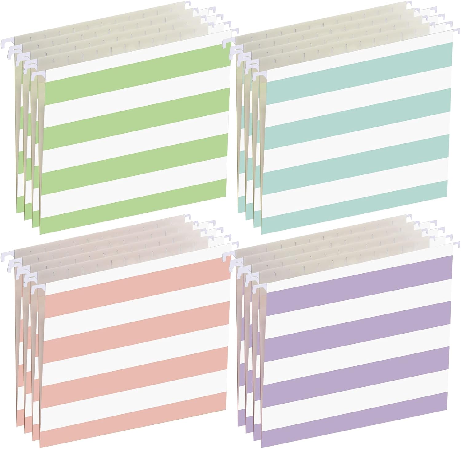 24 Pack Hanging File Folders Letter Size 1/5 Cut