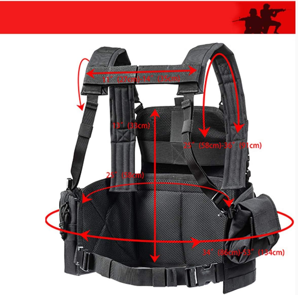 ACEXIER Deportes al Aire Libre Camuflaje Chaleco Uniforme de Entrenamiento Chaleco Táctico JPC Chaleco Táctico con Numerosas Bolsas Chaleco de Entrenamiento de Combate