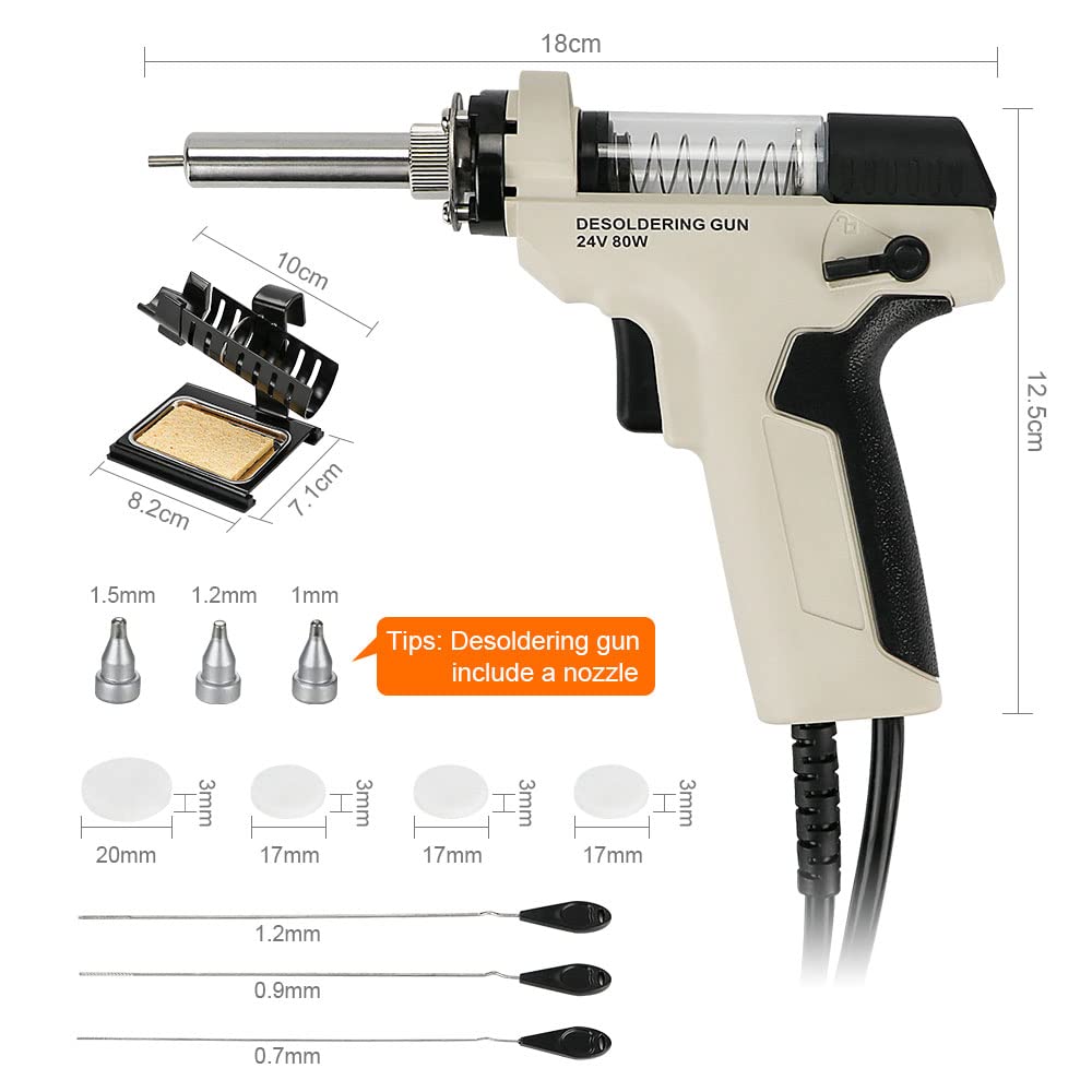 ANESTY - Serie ZD-915, Stazione di saldatura/dissaldante per pompa a vuoto Iron Gun, 230 V, 140 W, professionale