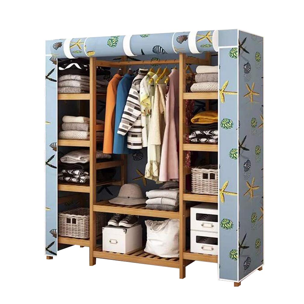 Armario de tela portátil de 120x40x163cm para almacenamiento de ropa