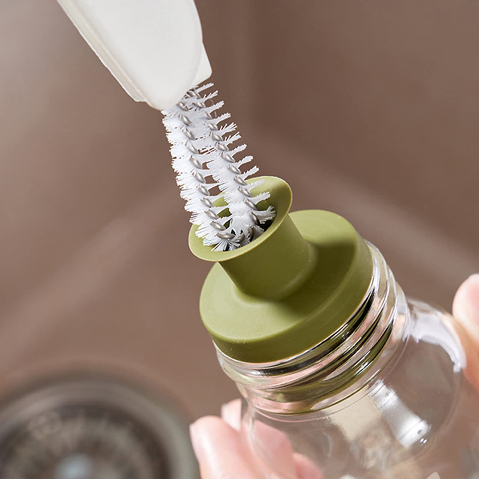 Bottle Detail Brush Multifunctional Lunch Box Rubber Brush Cup Brush