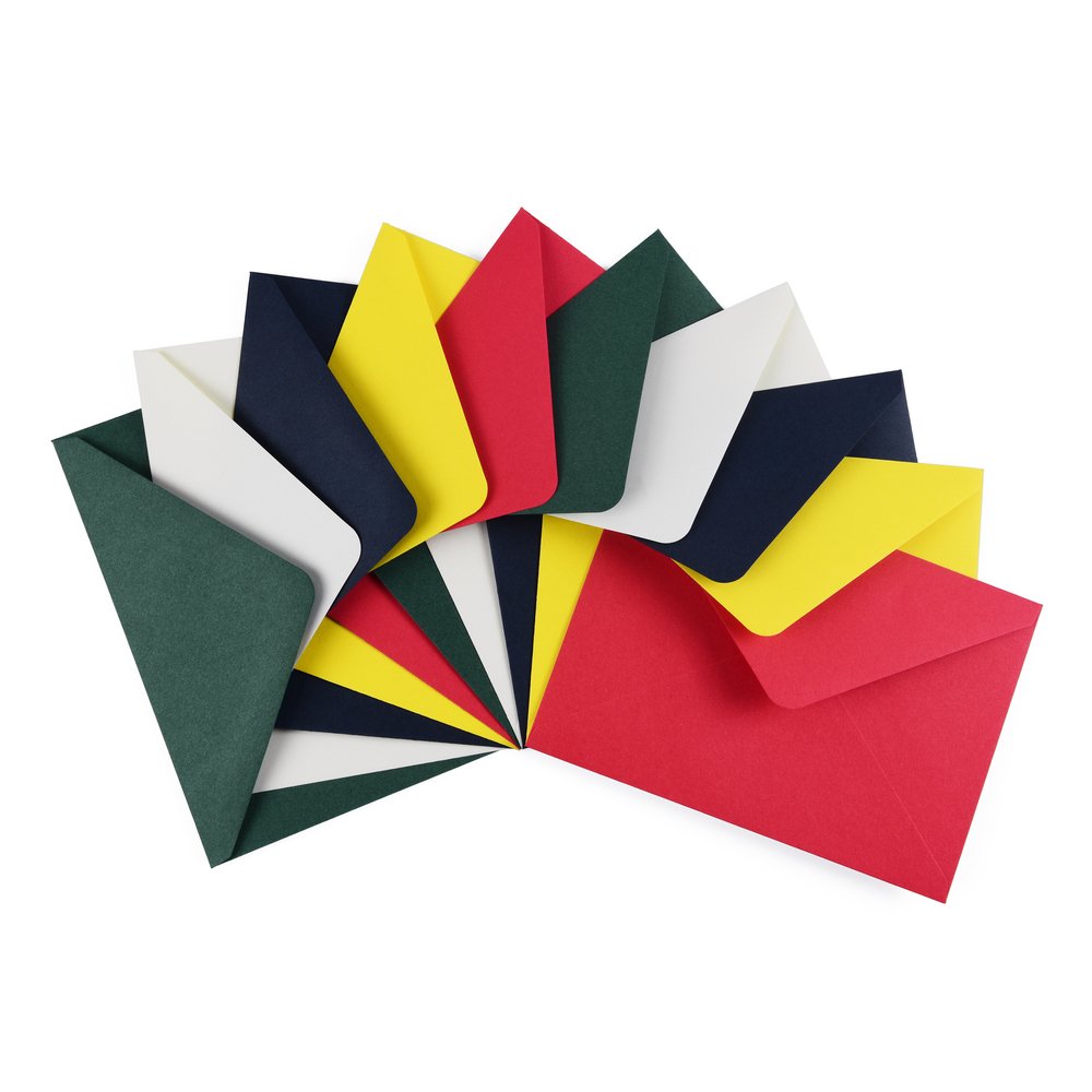 ewtshop® Coloured envelopes DIN C6, pack of 50, suitable for DIN A6 cards