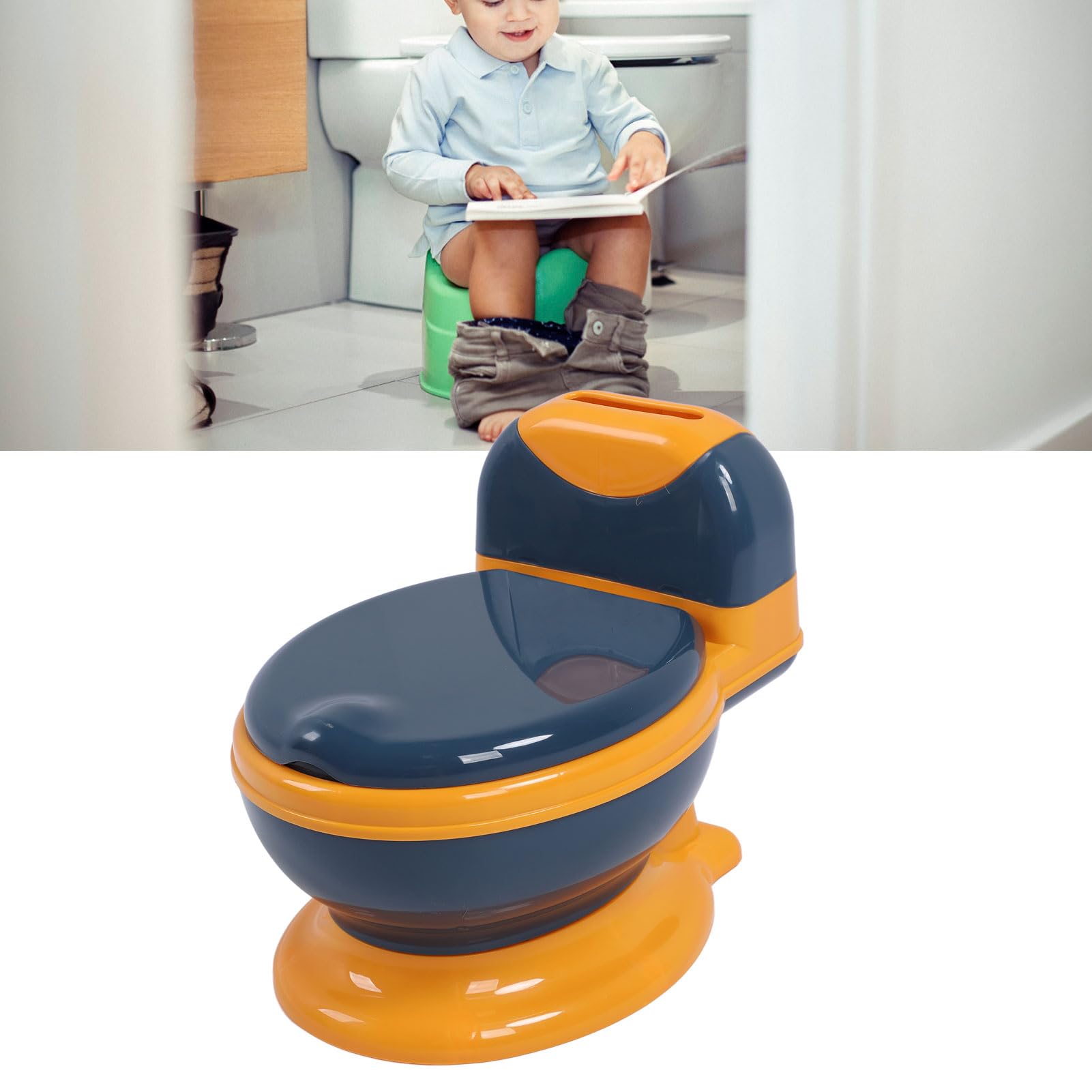 Pssopp Orinal de Transición para Niños Pequeños, Diseño Ergonómico con Limpieza Desmontable, Simulación de Inodoro Real para Niños y Niñas