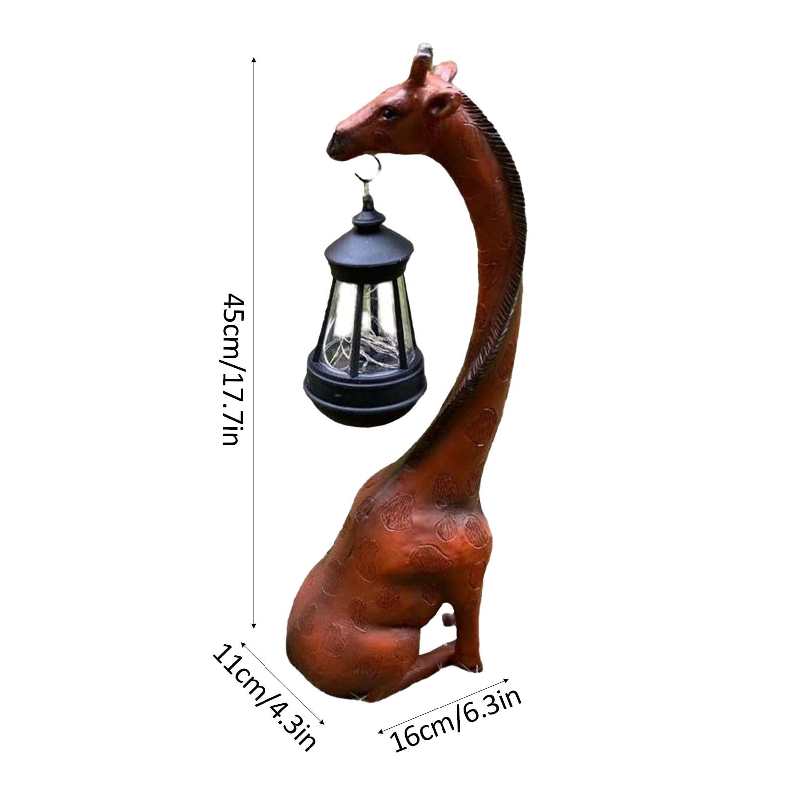 Figurines d'extérieur à Lampes solaires | Figurines de Sculpture de Girafe pour décoration d'extérieur, décoration de Jardin créative éclairée en résine, Ornement pour Une Utilisation en