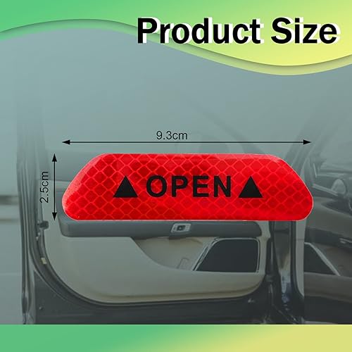 Miniatura 7 de 4 calcomanías universales de advertencia para puerta de automóvil, cinta reflectante de seguridad anticolisión, accesorios universales para camión,