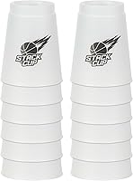 Vista 8 de DEWEL Quick Stacks Cups, 12 piezas de juego de entrenamiento de velocidad de vasos apilables para deportes (negro-nuevo)