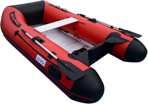 Miniatura 6 de BRIS Bote inflable de 8.8 pies de barco pontón de pesca tierno con piso de aluminio