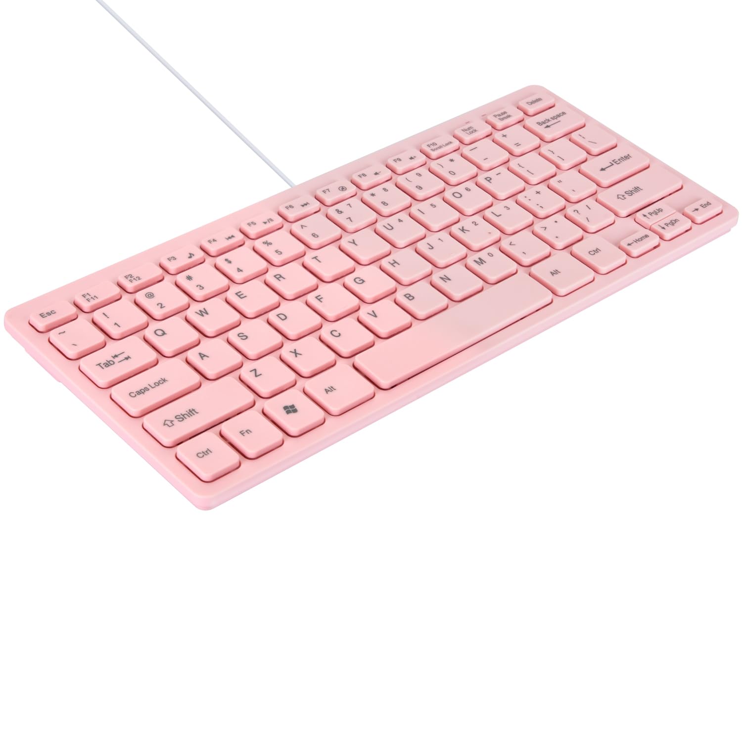 MCSaite Mini 78 Keys Wired Keyboard - with Keyboard Cover for Laptop MAC Windows 10/8/7/Vista/XP (Pink)-picture-11