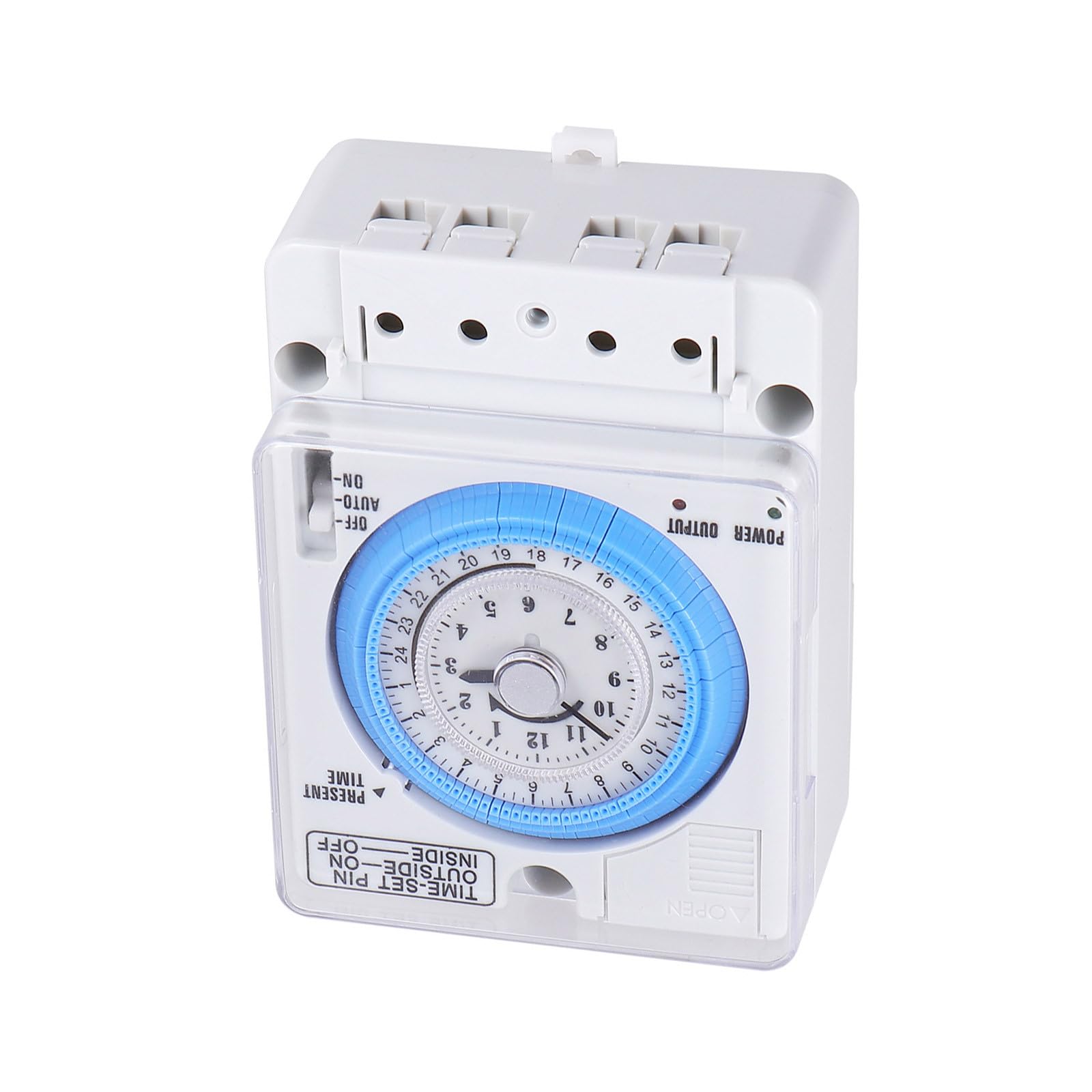 Temporizador Mecánico Compacto de Cocina 48vac/DC, Temporizador Multifuncional Manual Control Preciso, Duradero y Portátil para Uso Interior en Cocina y Horneado