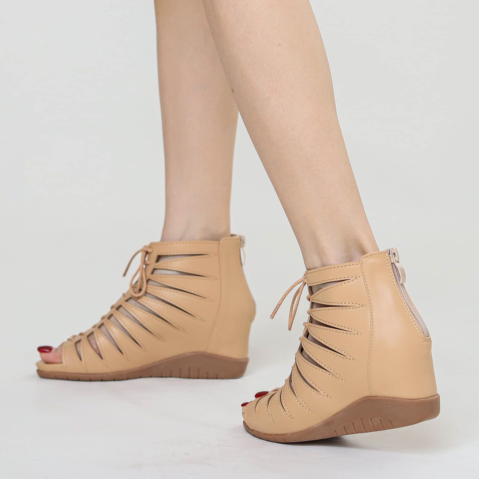 Sandali Comodi Sandalo Donna Estivo Elegante Sandali con zeppa da donna da spiaggia con bohémien romani alla etnica Scarpe Cerimonia Zeppa Estive Zeppe Estive Eleganti Tacco