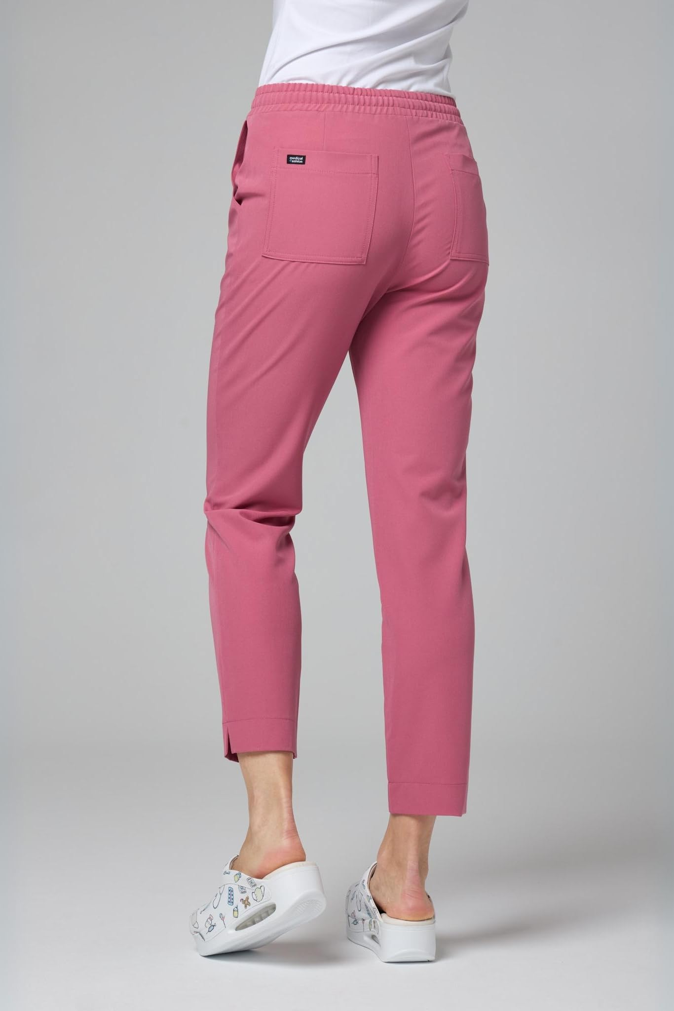 Damen Medizinische Hose Gerades Bein Stretch Mailand Rosa L