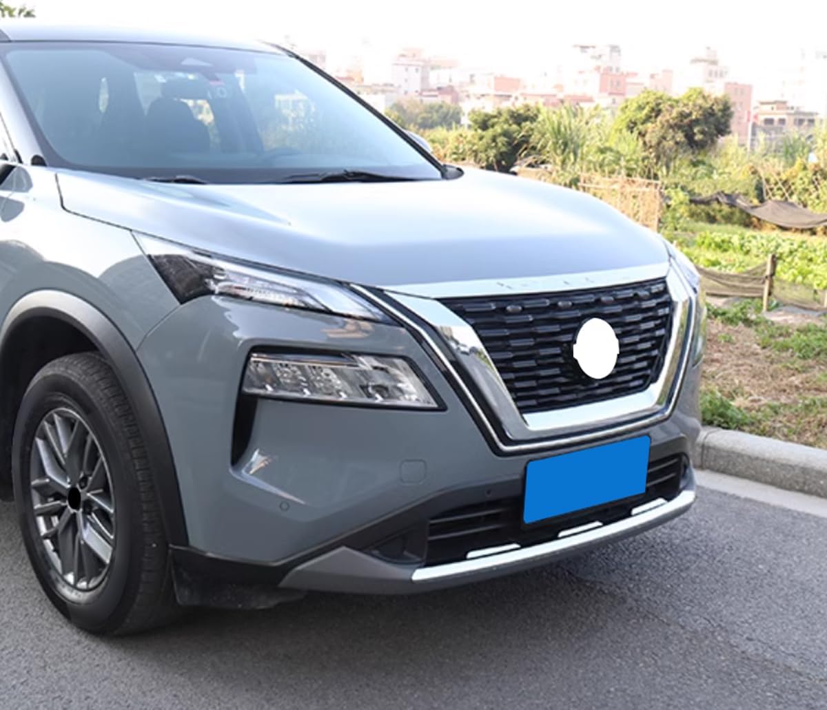 Car Accessories Fit for Nissan New Rogue 2021 2022 2023 S SV SL Front Grill Bumper Protector Cover Trim (Chrome) 1PCS ABS