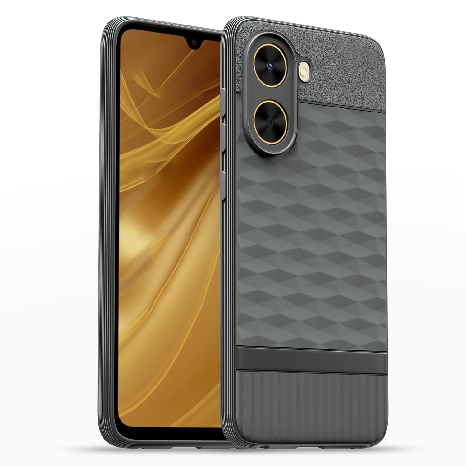 Amazon basics Back Cover for Poco C71 / Redmi A5 | Full Camera Protection | TPU Soft Flexible Shockproof Bumper Case(Grey)
