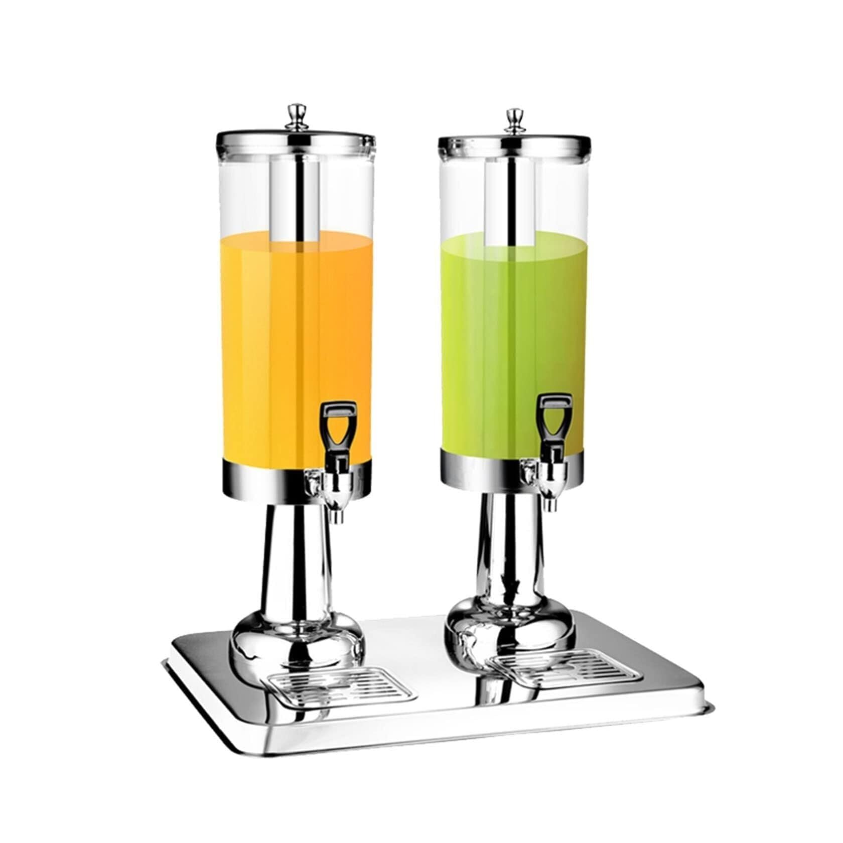 MYUYEE Cold & Hot Beverage Dispenser, Commercial And Domestic Drinks Dispenser With Tap, 3L/6L/9L Capacity (Double Head)