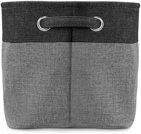 Sorbus Fabric Storage Cubes 15 Inch- Big Sturdy Collapsible Canvas Storage Bins with Dual Handles- Foldable Closet Cubes- Decorative Storage Baskets for Shelves | Home & Office Use- 3 Pack| Grey/Tan