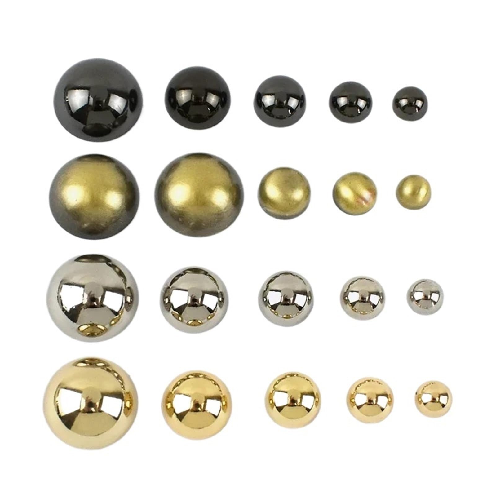 Flach Reißnägel 10/20 Stücke 8/10/12/15/20mm Mashroom Nieten for Handtasche Metall Snap Schnalle Tasche Studs Taste Nagel DIY Nähen Leder Handwerk(Brass,15mm-40Pcs)