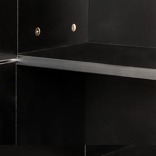 Miniatura 5 de Royard Oaktree Armario de almacenamiento estrecho alto independiente con dos puertas y estantes, armarios de madera modernos para cocina, baño, sala