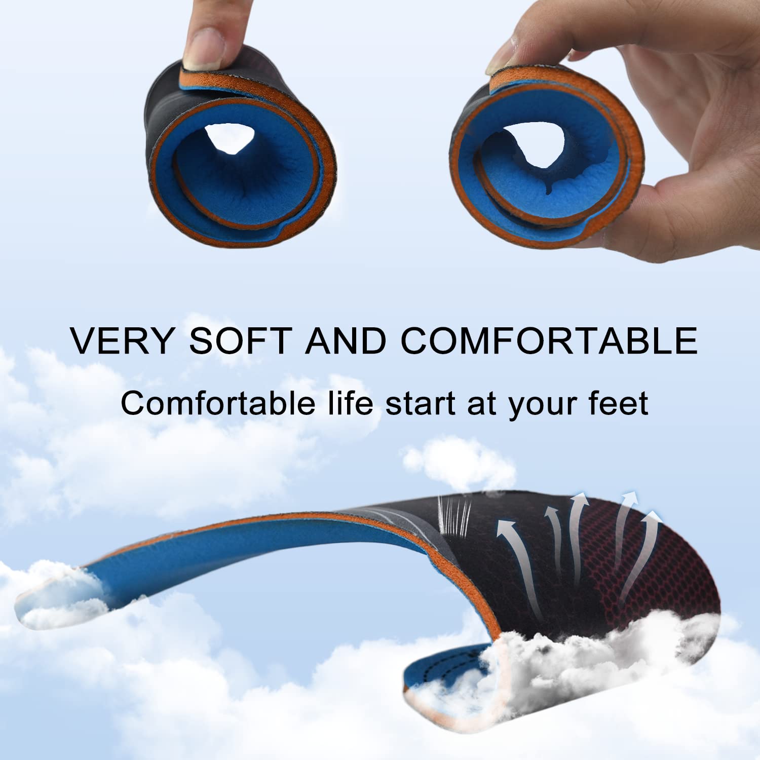 Yamneao Solette Memory Foam Donna Uomo - Inserti per Scarpe Regolabile alla Misura, Comfort Ammortizzanti, Soletta Scarpe per Sportive Stivali Lavoro e Scarpe da Trekking, Nero Donna