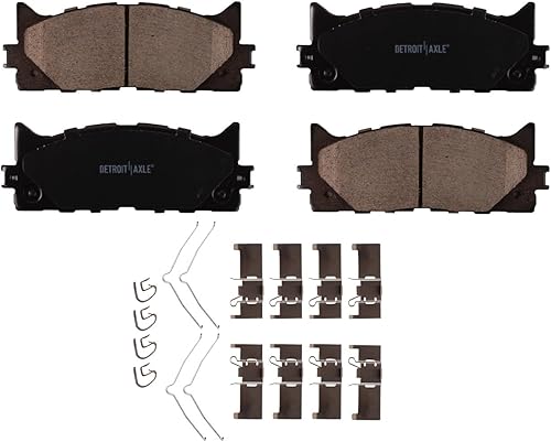 Miniatura 345 de Detroit Axle - Rotores de disco delantero de 10.827 in + pinza de freno lateral del pasajero de repuesto para Toyota RAV4 Prius V Lexus HS250H Scion