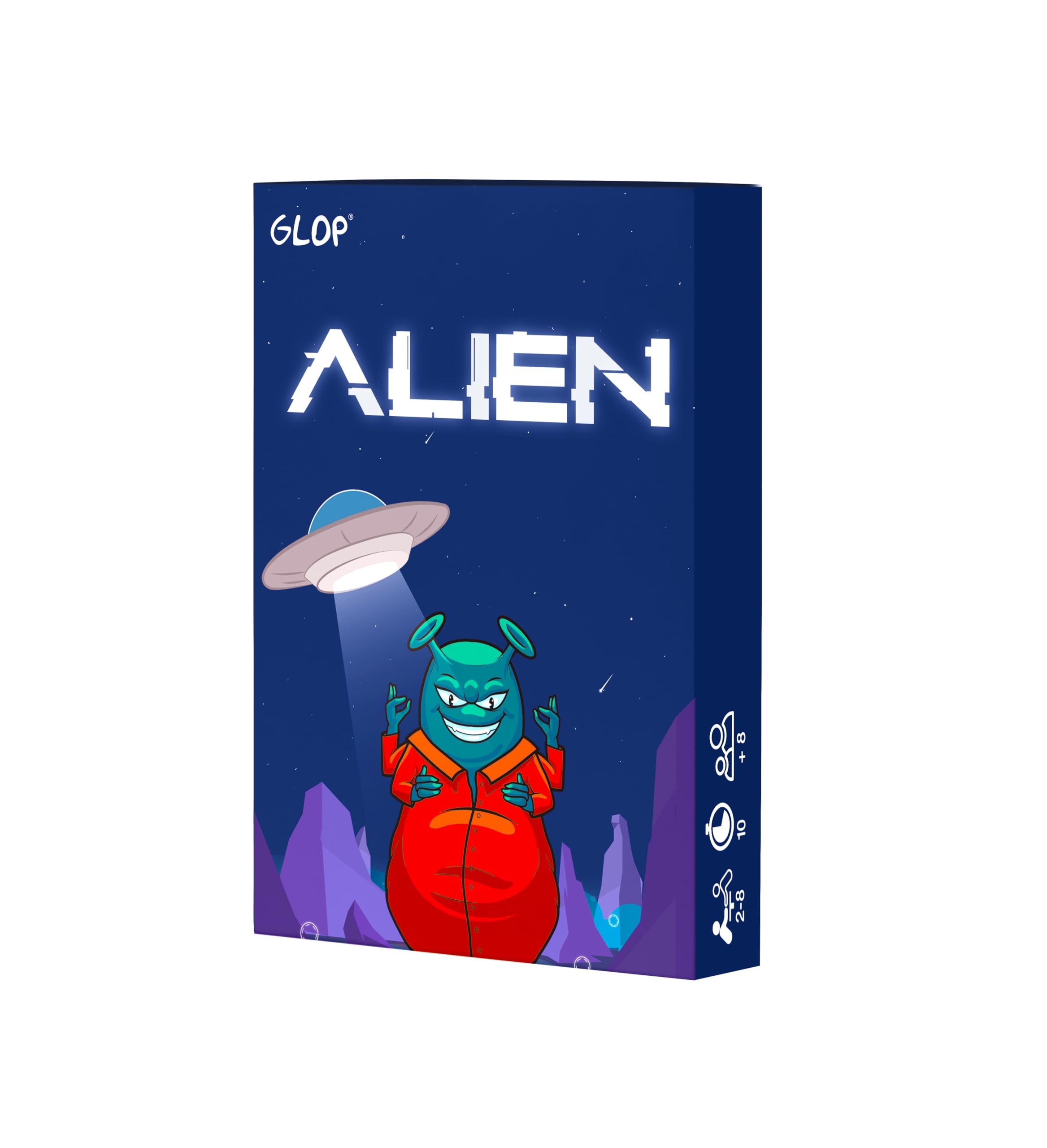 Glop Alien: Card Game for Adults & Kids 10+, Family Board Game, 10 Min, 2-8 Players, Multilingual Instructions