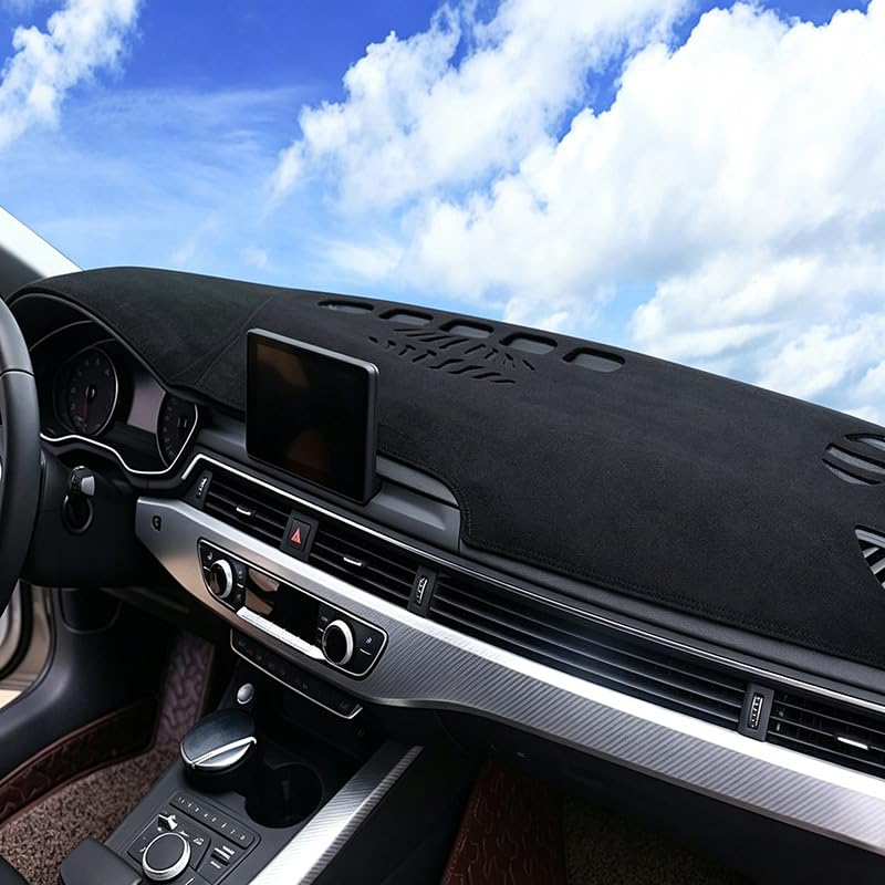 Cubierta de salpicadero de Gamuza para VW Caddy 2020-2025/2016-2018 Alfombrilla Antideslizante Protector Solar antideslumbrante Accesorios Interiores 1 Pieza,Black