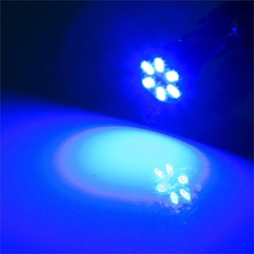 Miniatura 8 de cciyu 10X Super Azul Cuña Lado T10 6SMD LED Velocímetro Instrumento Luz 192 194 168